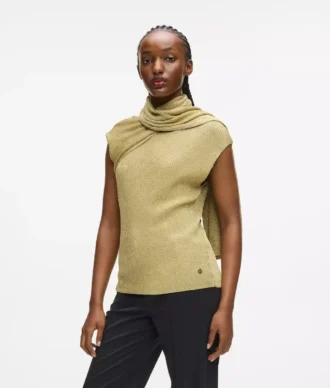 Metallic-Strickoberteil