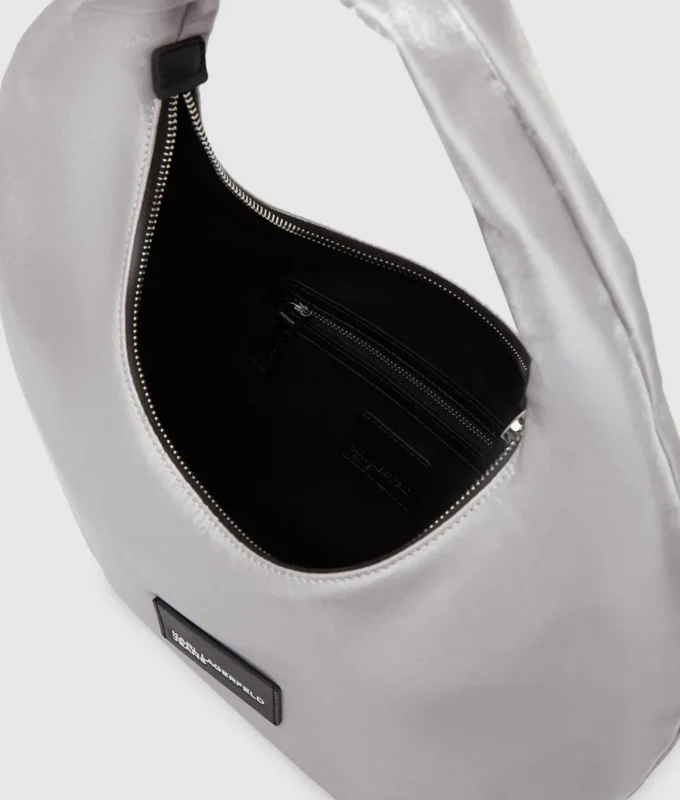 Metallic-Umhängetasche aus Nylon