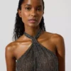 Metallisches Strandkleid Metallisches Strandkleid
