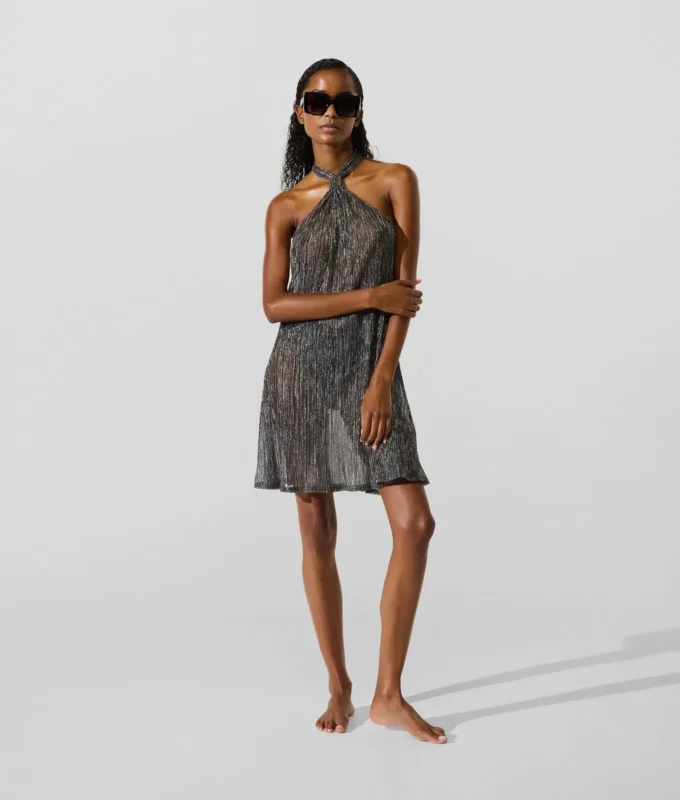 Metallisches Strandkleid Metallisches Strandkleid