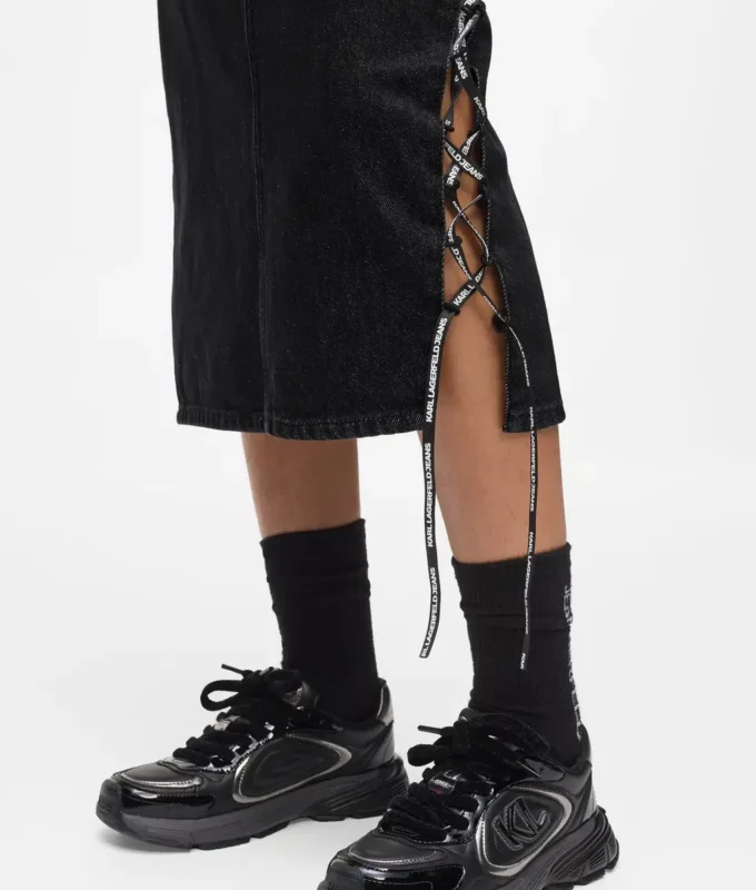 Midi-Jeansrock mit Schnürung Midi-Jeansrock mit Schnürung