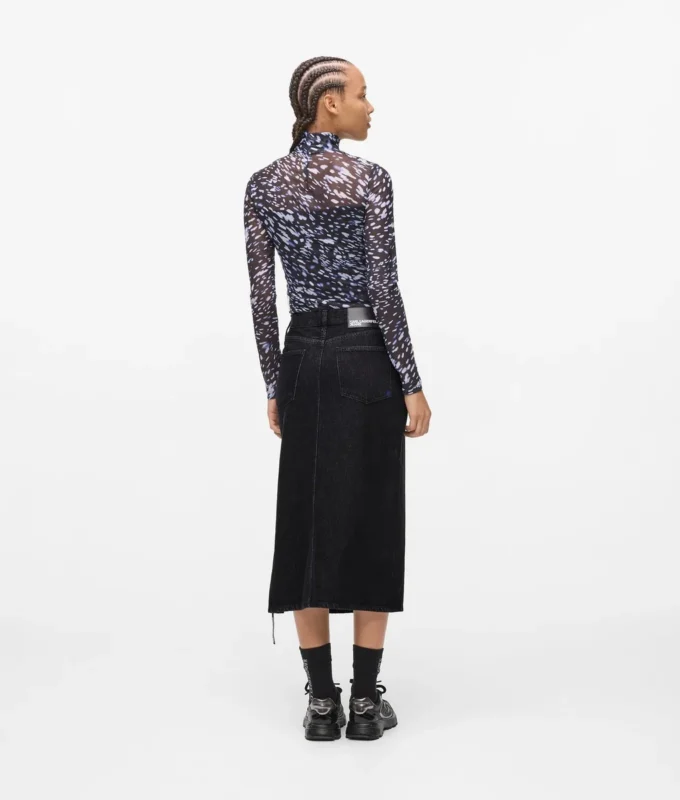 Midi-Jeansrock mit Schnürung Midi-Jeansrock mit Schnürung