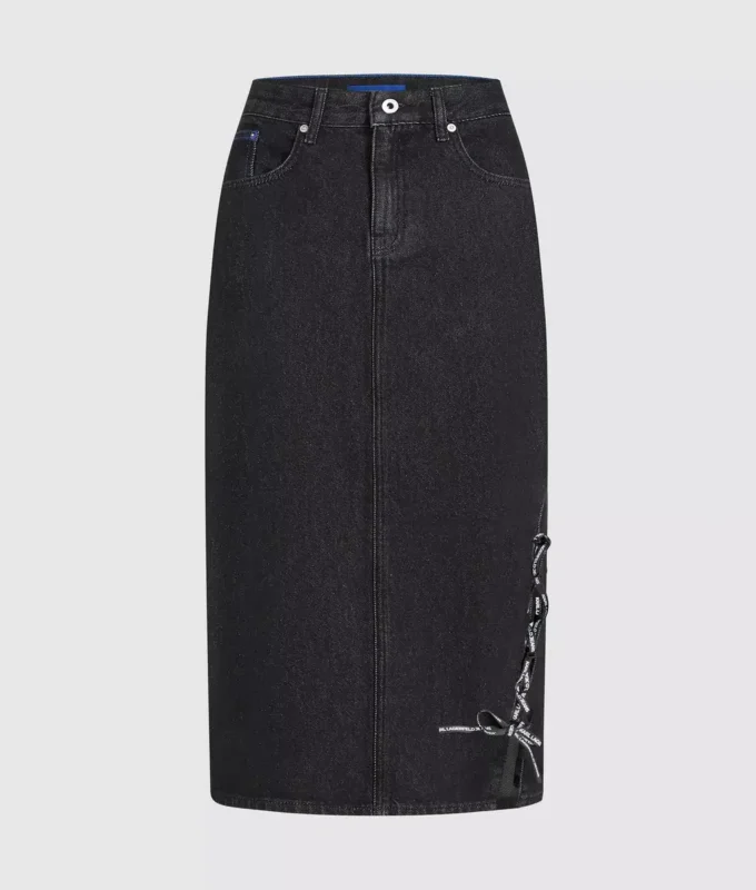 Midi-Jeansrock mit Schnürung Midi-Jeansrock mit Schnürung