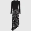 Midi-Kleid mit Paris-Skizzen Midi-Kleid mit Paris-Skizzen