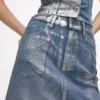 Minirock aus beschichtetem Denim Minirock aus beschichtetem Denim