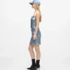 Minirock aus beschichtetem Denim Minirock aus beschichtetem Denim