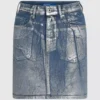 Minirock aus beschichtetem Denim Minirock aus beschichtetem Denim