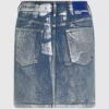 Minirock aus beschichtetem Denim Minirock aus beschichtetem Denim