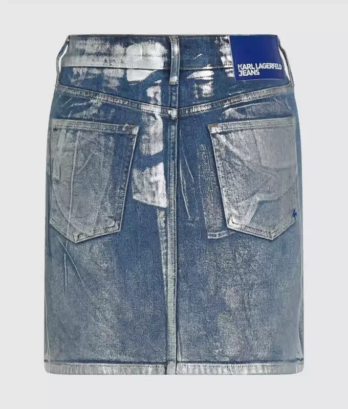 Minirock aus beschichtetem Denim Minirock aus beschichtetem Denim