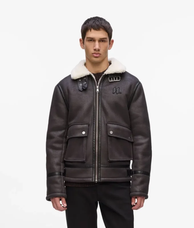 Monogramm-Lammfelljacke Monogramm-Lammfelljacke
