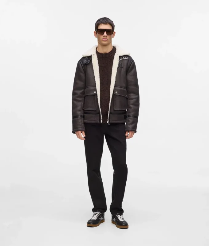 Monogramm-Lammfelljacke Monogramm-Lammfelljacke