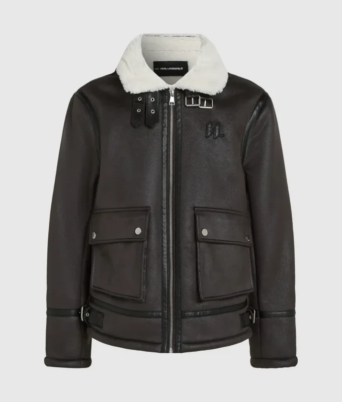 Monogramm-Lammfelljacke Monogramm-Lammfelljacke