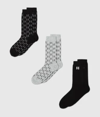 Monogramm-Socken – 3er-Pack