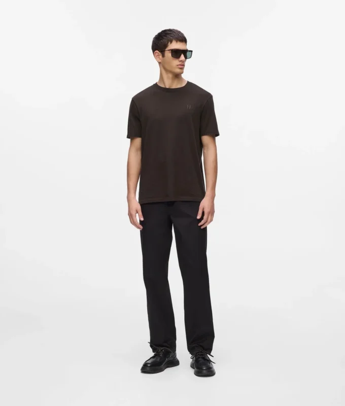 MONOGRAMM-T-SHIRT AUS WOLLMISCHUNG