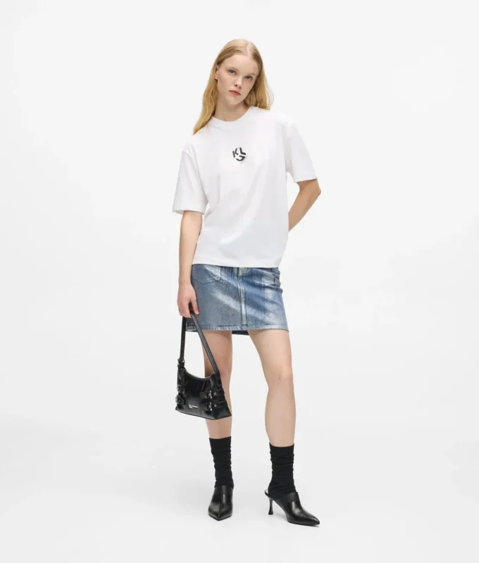Monogramm-T-Shirt in regulärer Passform