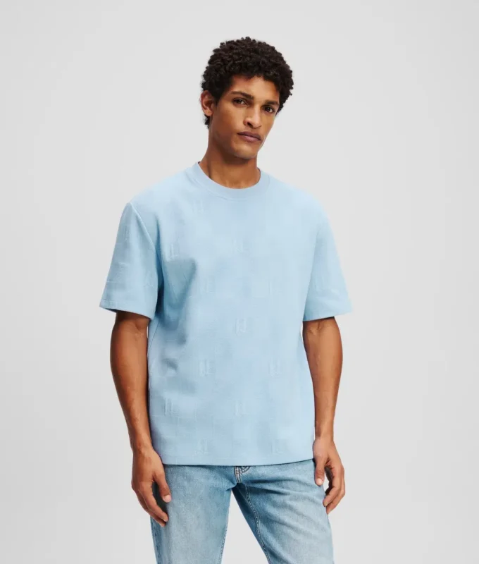 MONOGRAMM-T-SHIRT MIT KAROMUSTER