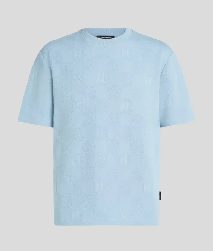 MONOGRAMM-T-SHIRT MIT KAROMUSTER