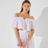 OFF-SHOULDER CROPPED BEACH TOP OFF-SHOULDER CROPPED BEACH TOP