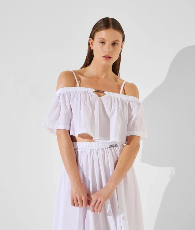 OFF-SHOULDER CROPPED BEACH TOP OFF-SHOULDER CROPPED BEACH TOP