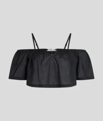 OFF-SHOULDER CROPPED BEACH TOP