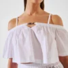 OFF-SHOULDER CROPPED BEACH TOP OFF-SHOULDER CROPPED BEACH TOP