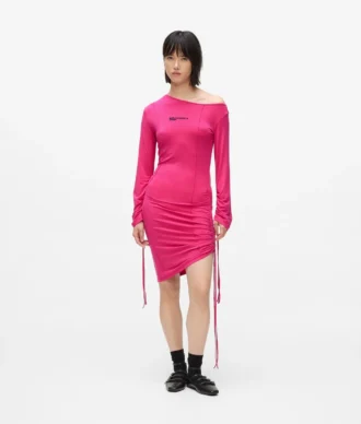 Off-Shoulder-Kleid mit Kordelzug
