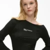 Off-Shoulder-Kleid mit Kordelzug