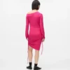 Off-Shoulder-Kleid mit Kordelzug