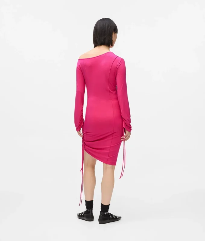 Off-Shoulder-Kleid mit Kordelzug