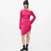 Off-Shoulder-Kleid mit Kordelzug