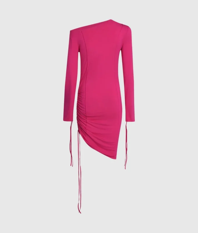 Off-Shoulder-Kleid mit Kordelzug