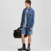 OVERSHIRT AUS MISCHMATERIAL OVERSHIRT AUS MISCHMATERIAL
