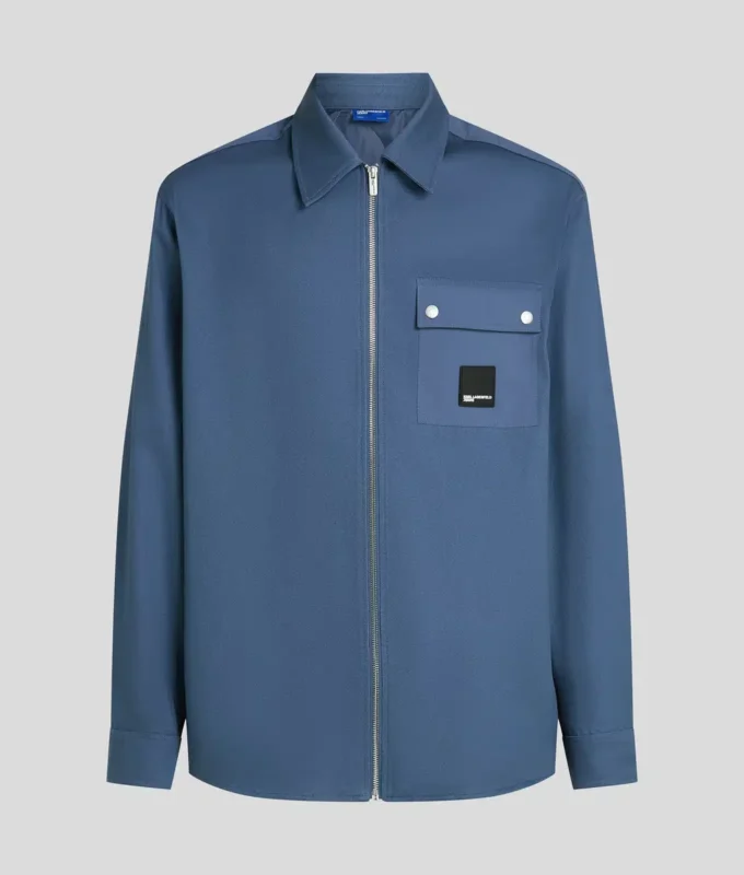 OVERSHIRT AUS MISCHMATERIAL OVERSHIRT AUS MISCHMATERIAL