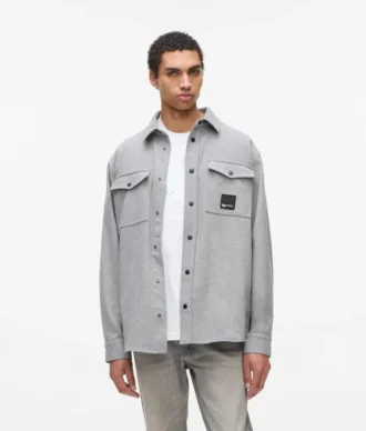 Overshirt aus Wollmischung