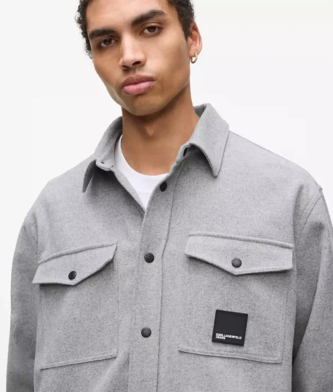 Overshirt aus Wollmischung Overshirt aus Wollmischung