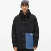 Overshirt mit Denim-Einsätzen Overshirt mit Denim-Einsätzen