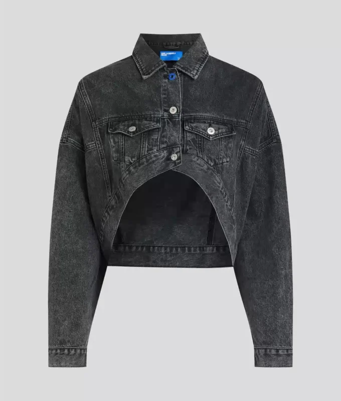 OVERSIZED CROPPED DENIM JACKET OVERSIZED CROPPED DENIM JACKET
