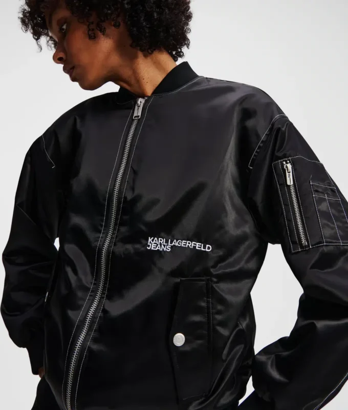 OVERSIZED SATIN BOMBER OVERSIZED SATIN BOMBER