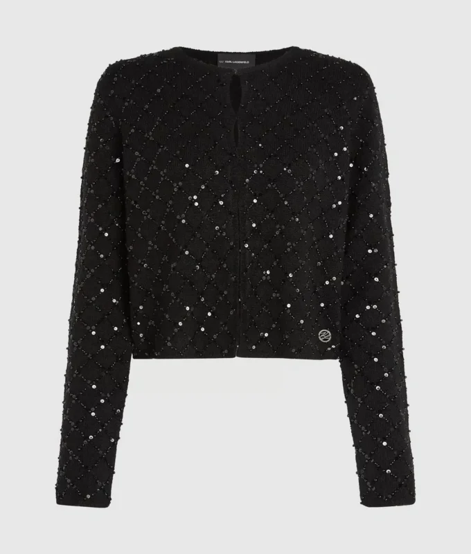 Pailletten-Strickjacke Pailletten-Strickjacke