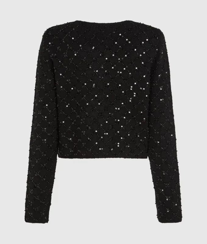 Pailletten-Strickjacke Pailletten-Strickjacke
