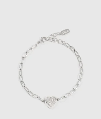 PAVÉ-HERZ-ANHÄNGER-ARMBAND PAVÉ-HERZ-ANHÄNGER-ARMBAND