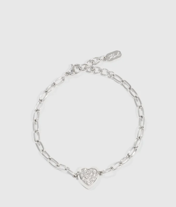 PAVÉ-HERZ-ANHÄNGER-ARMBAND PAVÉ-HERZ-ANHÄNGER-ARMBAND