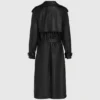Perforierter Trenchcoat aus Kunstleder