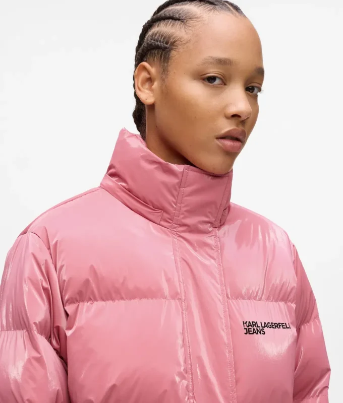 Perlmuttfarbene Pufferjacke Perlmuttfarbene Pufferjacke