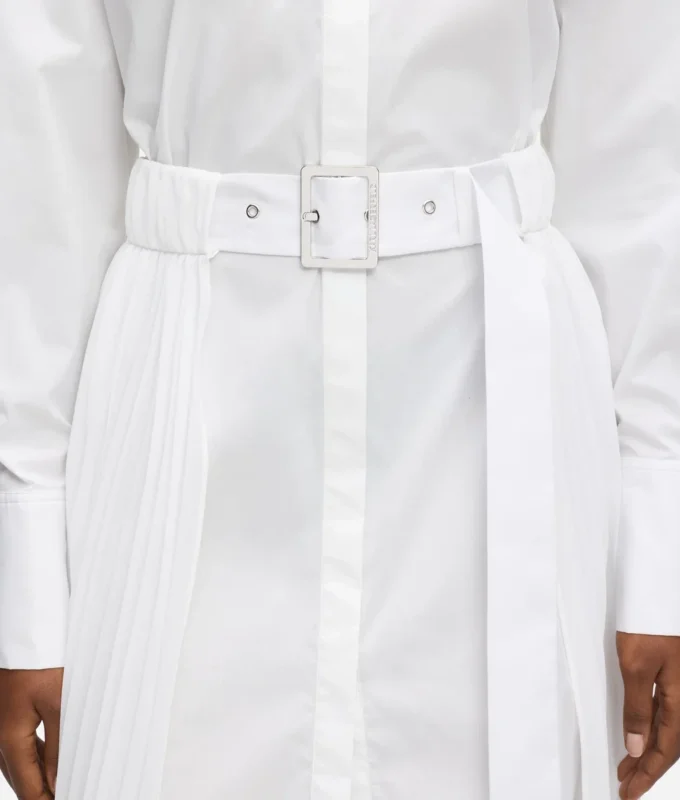 Plissee-Einsatz-Hemdkleid Plissee-Einsatz-Hemdkleid