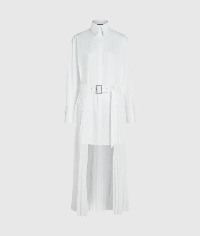 Plissee-Einsatz-Hemdkleid Plissee-Einsatz-Hemdkleid