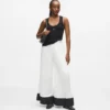 Plissierte Hose mit weitem Bein Plissierte Hose mit weitem Bein