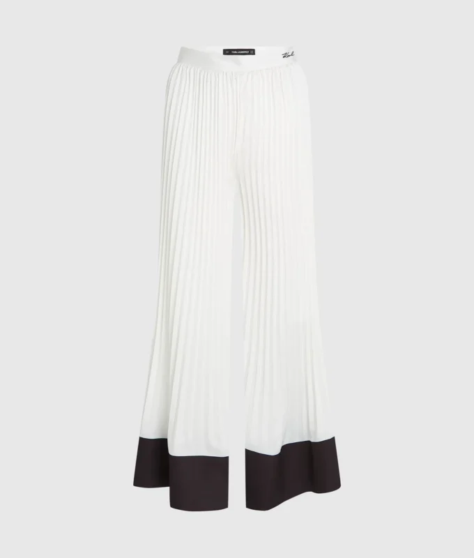 Plissierte Hose mit weitem Bein Plissierte Hose mit weitem Bein