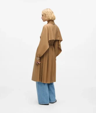 Plissierter Trenchcoat
