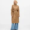Plissierter Trenchcoat